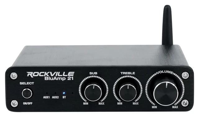 Alt view image 2 of 6 - BLUAMP 21 Black 2.1 Channel Bluetooth Home Audio Amplifier