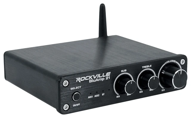 Alt view image 3 of 6 - BLUAMP 21 Black 2.1 Channel Bluetooth Home Audio Amplifier