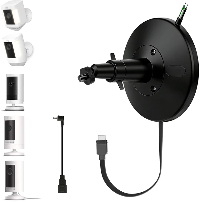 Main image of Hardwired Kit for Ring Cams (Outdoor Cam Plus, Stick Up Cam, Spotlight Cam Pro/Plus), IP67 Waterproof Design for Outdoor or Indoor Use,Black-1Pack