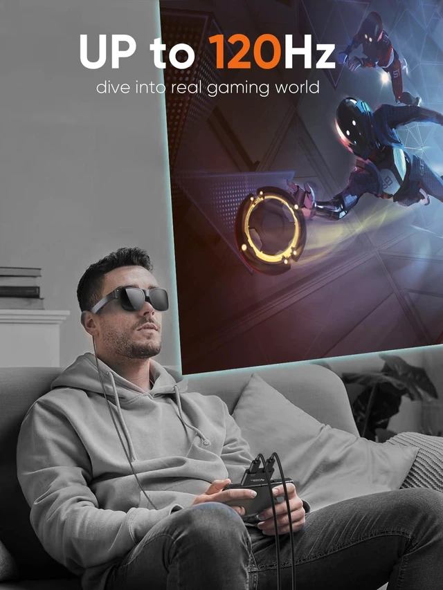 Alt view image 6 of 7 - USB C to AR Glasses with Charging Adapter,4K@60Hz/1080P@120Hz Charge and Play, 100W Fast Charging Compatible with Steam Deck/ROG Ally/Phone15/16/Viture/Rokid/Xreal AR Glasses