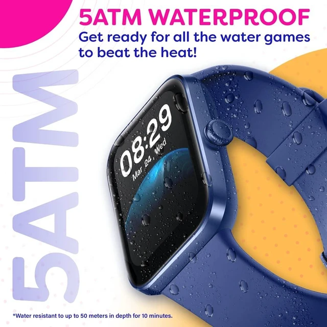Alt view image 4 of 7 - Go VeryFit 1.69" Smart Watch - Heart Rate Blood Oxygen Saturation Sleep Monitor - Step Counter Pedometer - 5ATM Exercise Activity Fitness Tracker Watches for Men Women (Blue)