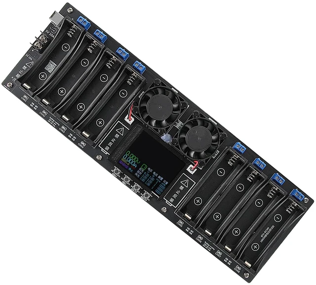 Main image of 8 Channel 18650 Battery Capacity Tester, Automatic Charge Discharge Module with Internal Resistance Test for Flat Top Batteries, Type-C Powered Lithium Battery Analyzer