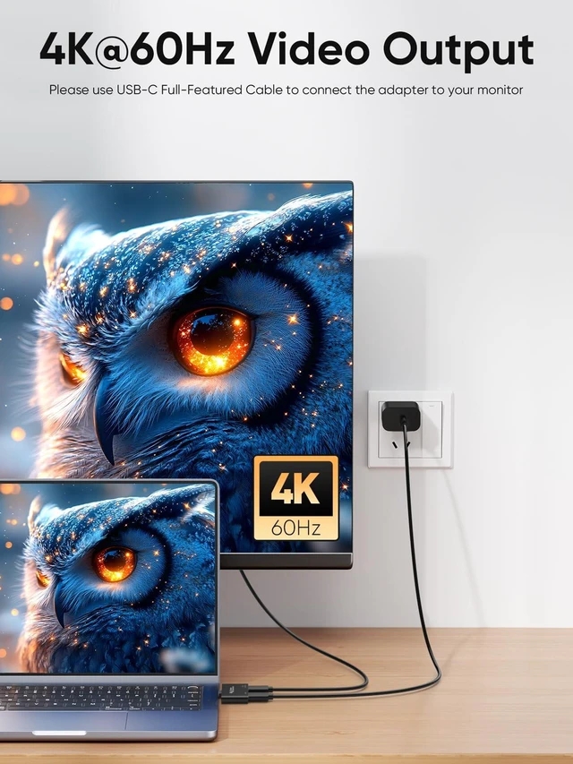 Alt view image 4 of 7 - USB C to AR Glasses with Charging Adapter,4K@60Hz/1080P@120Hz Charge and Play, 100W Fast Charging Compatible with Steam Deck/ROG Ally/Phone15/16/Viture/Rokid/Xreal AR Glasses