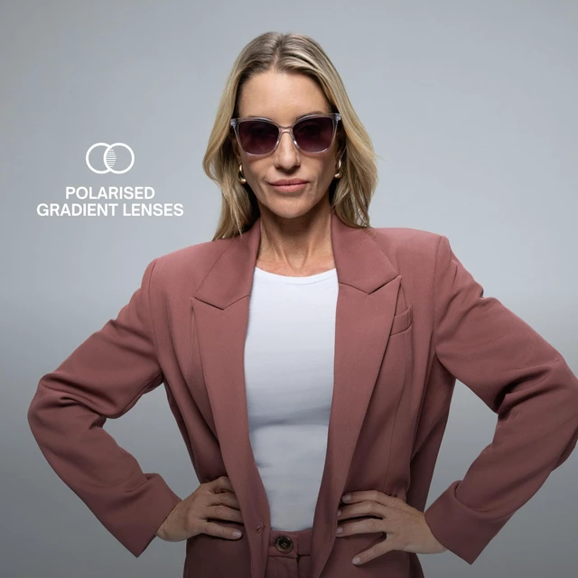 Alt view image 3 of 6 - Lyte Moonrise Smart Audio Glasses for Women, Open-Ear, Polarized Standard fit, polarized glare-reduction lenses, AI voice assistant, wireless calls & music for everyday wear