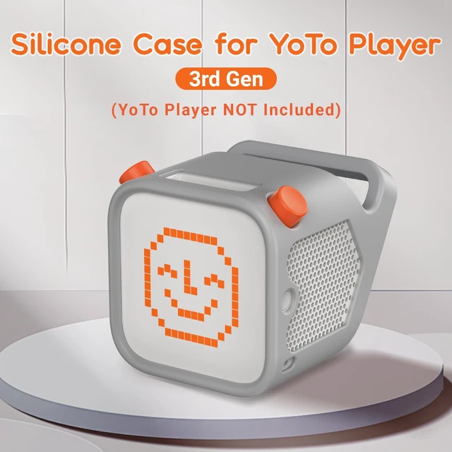 Alt view image 4 of 7 - Silicone Case for Yoto Player (3rd Gen.), Anti-Slip Skin Cover,Grey