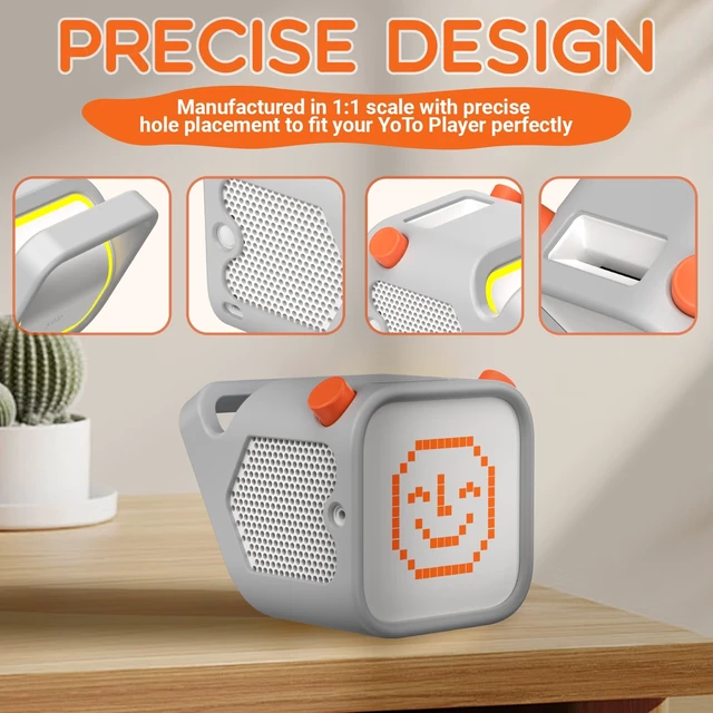 Alt view image 6 of 7 - Silicone Case for Yoto Player (3rd Gen.), Anti-Slip Skin Cover,Grey