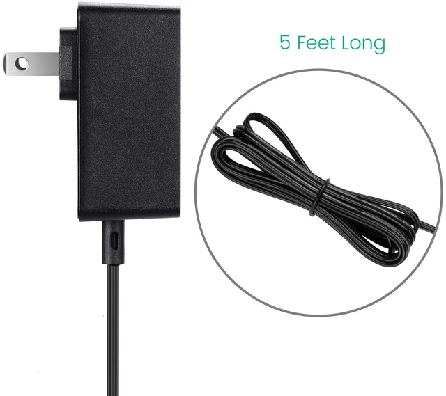 Alt view image 6 of 7 - 15W Power Adapter for Alexa Echo Show 5 1st / 2nd Gen, Dot 3rd / 4th / 5th Replacement Power Cord Charger