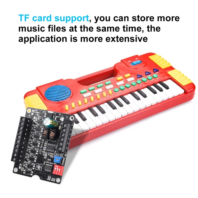 Alt view image 6 of 6 - 1 Pc 60W Voice Playback Module Support TF Card(32GB Max), DC 9-24V Sound Module Music Player Voice Broadcast Device Support Sound and Light Alarm for Home Alarm Voice Broadcast Module