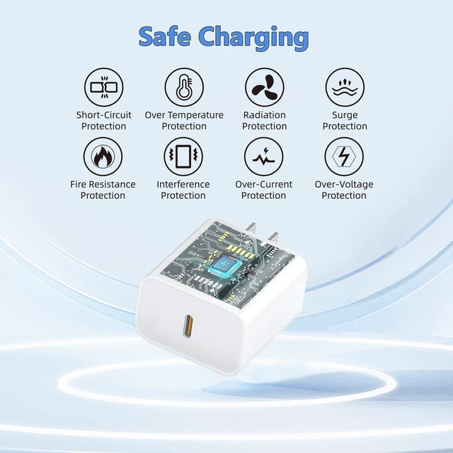 Alt view image 2 of 7 - 10FT Phone 17 16 15 Charger for Apple Fast Charging, 1Pack 20W Type C Fast Charger Block with Long USB C to C Charger Cable Cord for Phone 17 Pro Max/16 Pro/16 Plus/15/15 Pro max