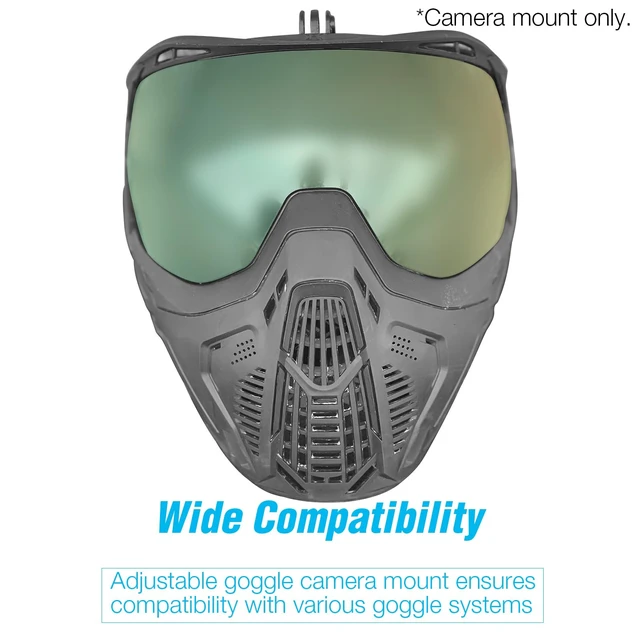Alt view image 7 of 7 - Goggle Camera Mount for Paintball Mask, Aluminum Paintball Mask Mount