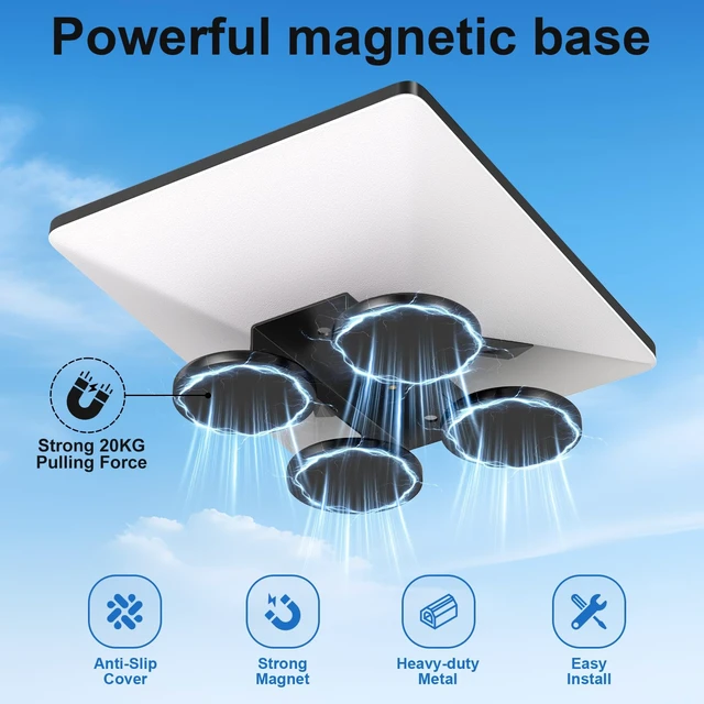 Alt view image 2 of 7 - Magnetic Mount for Starlink Mini2024/2025/2026, 4Pack Ultra-Strong Magnets Compatible for RV, Yacht, Van, Camper, Boat,for Camping, High-Speed & Extreme Conditions