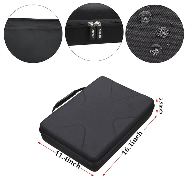 Alt view image 5 of 6 - Case for Boifun 17.5" / pofoto 17.5" / DBPOWER 17.9" DVD Player -Black Carrying Case, fit PJGCWB 17.9" 16.9" DVD Player, Zippered Mesh Pocket Stores Remote Control, Charger, AV Cable