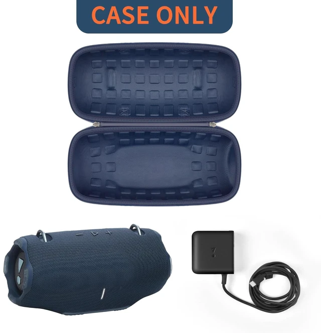 Alt view image 2 of 7 - Case Compatible with JBL Xtreme 4/3 Portable Waterproof Wireless Bluetooth Speaker. Travel Carrying Storage Organizer with Holder for Adapter (Box Only) -Blue