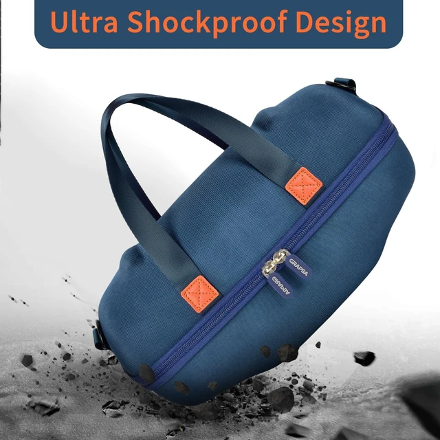 Alt view image 3 of 7 - Case Compatible with JBL Xtreme 4/3 Portable Waterproof Wireless Bluetooth Speaker. Travel Carrying Storage Organizer with Holder for Adapter (Box Only) -Blue