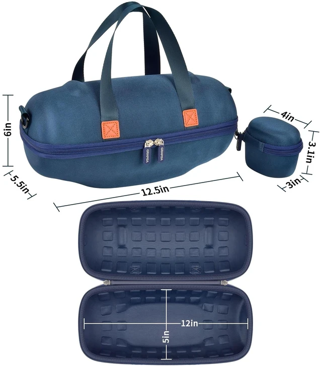 Alt view image 6 of 7 - Case Compatible with JBL Xtreme 4/3 Portable Waterproof Wireless Bluetooth Speaker. Travel Carrying Storage Organizer with Holder for Adapter (Box Only) -Blue