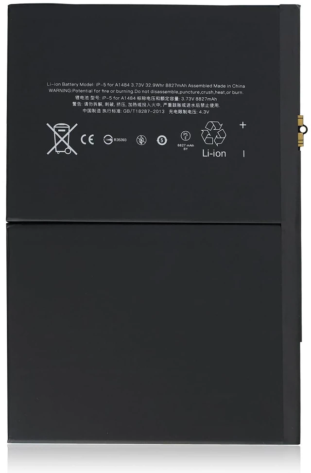 Main image of A1484 Battery Replacement Kit for iPad Air 1 iPad 5th 6th 7th 8th 9th Generation (Model: A1474 A1475 A1476 A1822 A1823 A1893 A1954 A2197 A2198 A2200 A2270 A2428 A2429 A2430) Without Tools