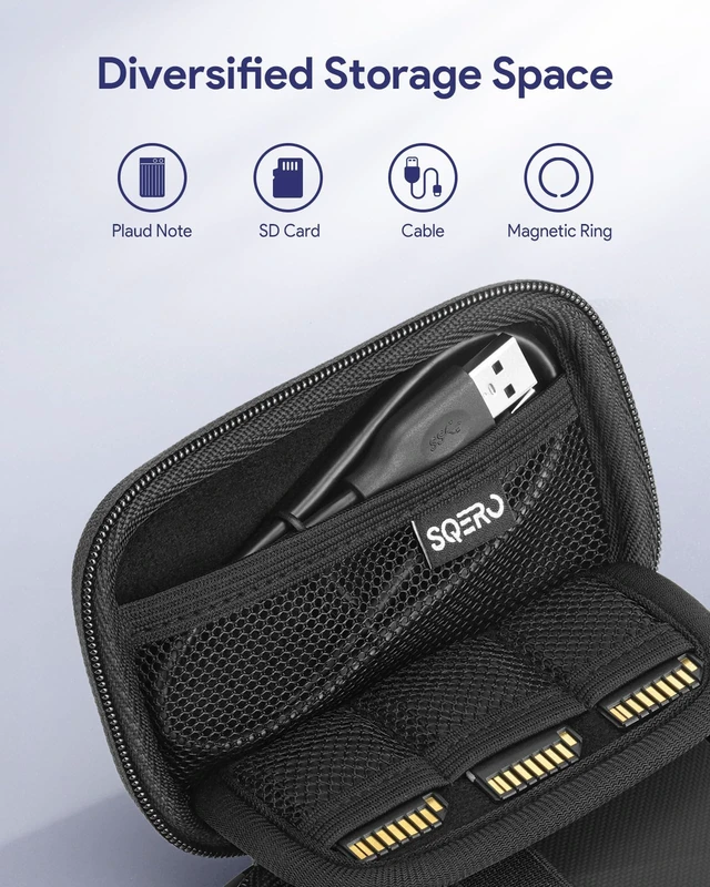 Alt view image 3 of 7 - Case for PLAUD Note/Note Pro AI Voice Recorder, Enhanced Shock-Absorbent Hard Protective Storage Bag for Digital Voice Recorder, Water-Resistant Pouch (Case Only)
