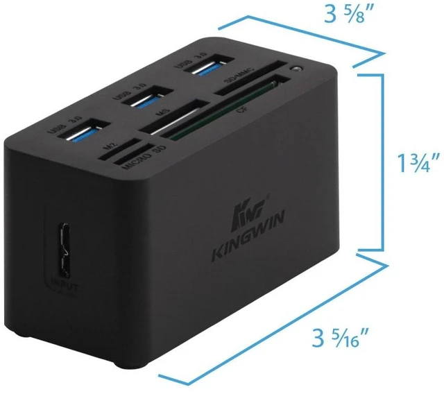 Alt view image 6 of 7 - USB C Hub Adapter w/ Card Reader Write & USB 3.0 HUB - Thunderbolt 3 Supports High Speed SD MS Micro M2 CF For Macbook, Laptop, Desktop type-c