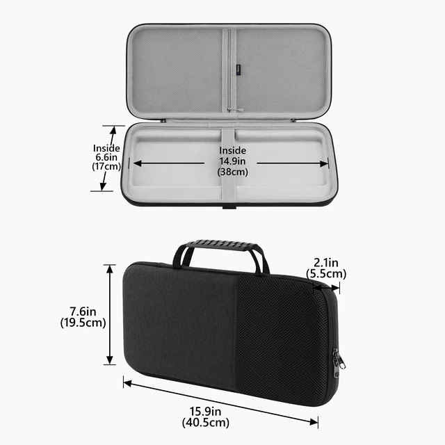 Alt view image 4 of 6 - Keyboard Hard Shell Protective Travel Case, Compatible with Logitech MK470 Slim Wireless Keyboard and Mouse Combo, Logitech MK470 / K585 / K580 (Dark Gray)