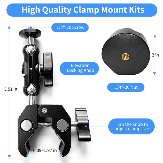 Alt view image 3 of 5 - 2026/2025 Starlink Mini Clamp Mount,starlink Mount for rv Starlink Mini Clamp Mount, Aluminum RV Yacht Pole, Compatible with 2025 New & Old Version, for Outdoor Camping RV