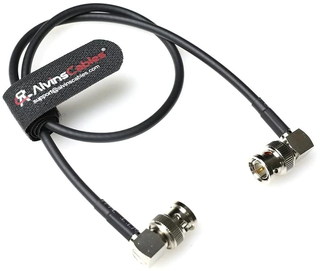 Main image of 12G SDI Cable Flexible, BNC Male to Male Right Angle for RED Komodo Atomos Monitor 75 Ohm Shielded Cable for 4K Video Camera 50cm 19in