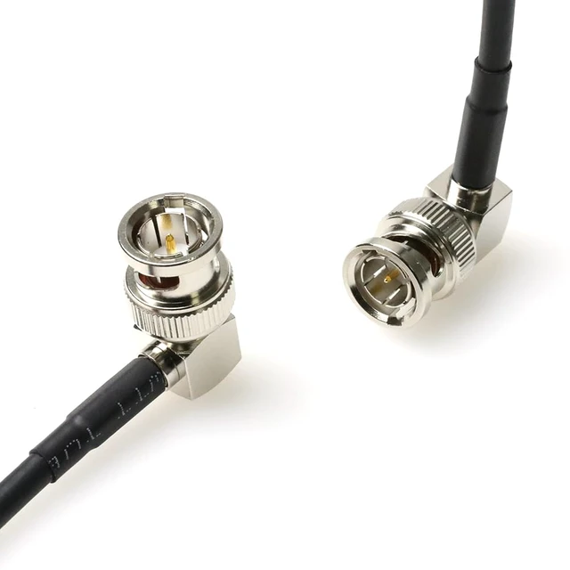 Alt view image 3 of 4 - 12G SDI Cable Flexible, BNC Male to Male Right Angle for RED Komodo Atomos Monitor 75 Ohm Shielded Cable for 4K Video Camera 50cm 19in