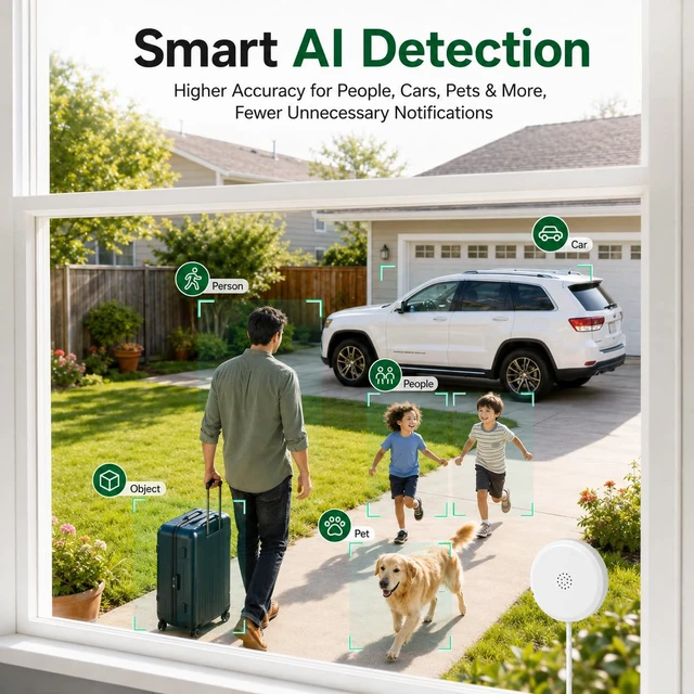 Alt view image 6 of 7 - 2K No-Drill Window Security Cameras, 2Packs Magnetic Cameras for Home Security, 5G&2.4G WiFi Indoor Angled Window Cam Stick on Glass, Full Color Night Vision, 24/7 AI Human Detection for RV, Apartment
