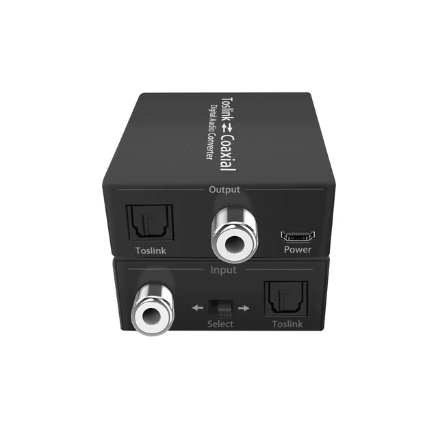 Alt view image 5 of 7 - Bi-Directional Coax Digital Audio Adapter - Coax to Optical or Optical to Coaxial Converter