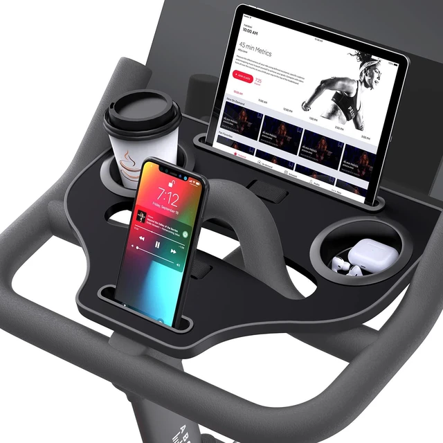 Main image of Desk Attachment for Peloton Bike (NOT Bike+) Tray Holder for Phone, Cup, Tablet, Ergonomic Platform Tray Accessories for Peloton Spin Bikes
