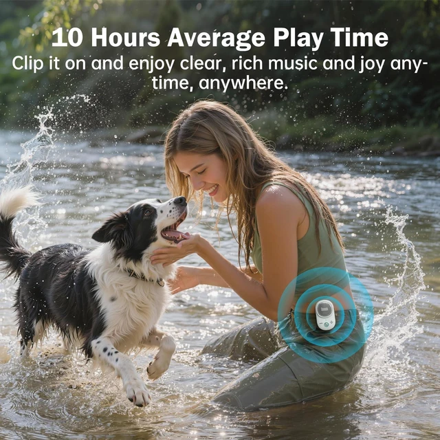 Alt view image 5 of 7 - Itour-S Wearable Bluetooth Speaker, IP67 Clip-On, 10H Playtime,White Waterproof, Dustproof, Travel, Work, Golf, Gift Idea & Outdoor Audio