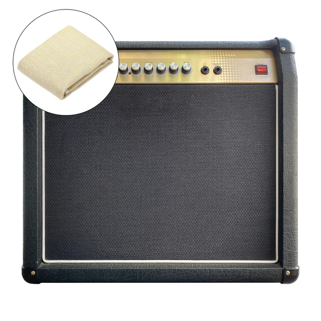 Alt view image 5 of 5 - Khaki Speaker Grill Cloth 40"x58" Stereo Box Fabric Protective Dustproof Mesh Breathable Replacement Cover for Home Stage Speakers,Media Cabinet,KTV Box(1x1.48m)