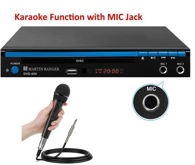 Alt view image 5 of 5 - 1080p HDMI Multi Region Code Free DVD Player with USB Playback and Karaoke Functions
