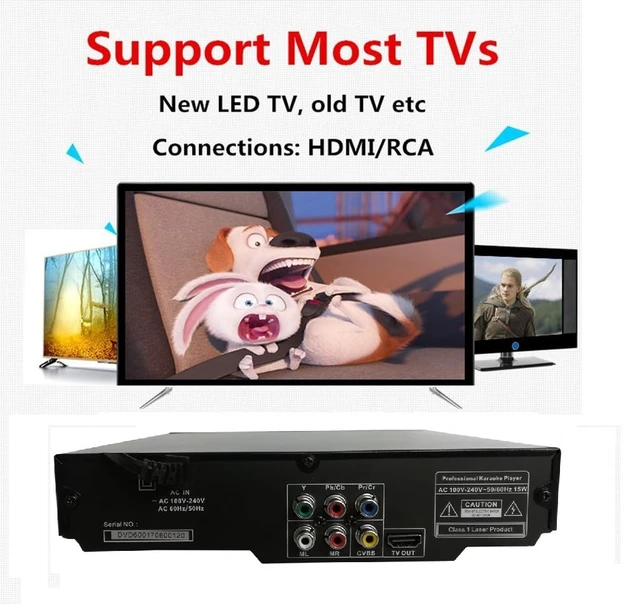 Alt view image 4 of 5 - 1080p HDMI Multi Region Code Free DVD Player with USB Playback and Karaoke Functions