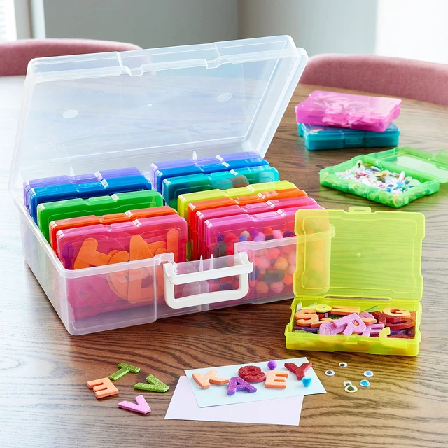 Alt view image 2 of 7 - Multicolor Photo & Craft Keeper by Simply Tidy - Organize and Store Photos, Stickers, and Craft Supplies, Includes 16 Small Cases - 1 Pack