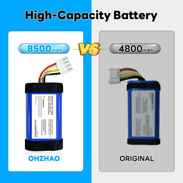 Alt view image 3 of 7 - 8500mAh Replacement Battery for JBL Flip 6, Part No: GSP-1S2P-F6D, 2026 Upgrade High Capacity 3.7V Battery for Flip 6 Bluetooth Speaker