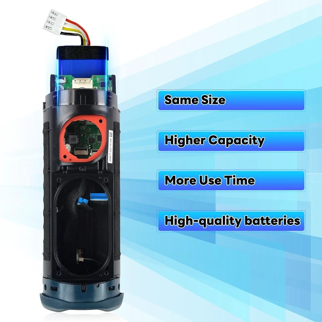 Alt view image 5 of 7 - 8500mAh Replacement Battery for JBL Flip 6, Part No: GSP-1S2P-F6D, 2026 Upgrade High Capacity 3.7V Battery for Flip 6 Bluetooth Speaker