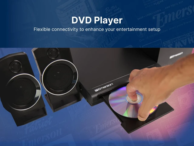Alt view image 7 of 7 - ED-8050 DVD Player 2.1 Channel Home Theater DVD Player & Surround Sound System - HDMI Output - USB Playback - Dual Speakers