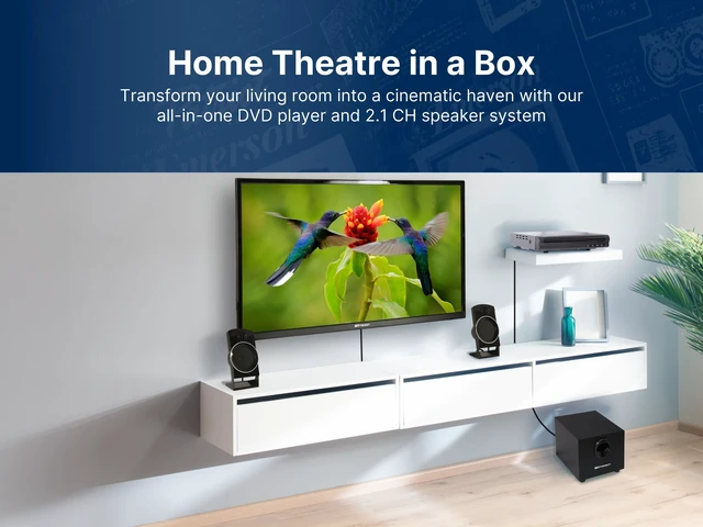 Alt view image 6 of 7 - ED-8050 DVD Player 2.1 Channel Home Theater DVD Player & Surround Sound System - HDMI Output - USB Playback - Dual Speakers