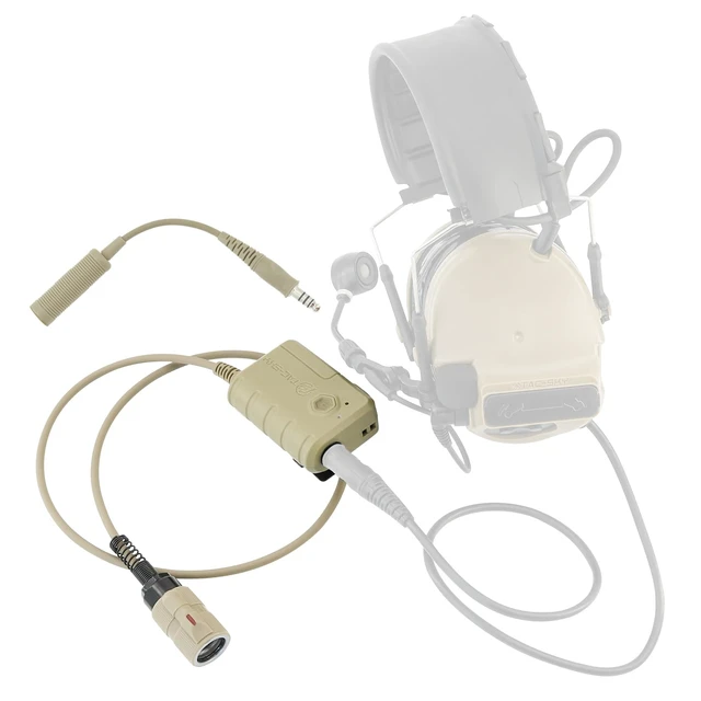 Alt view image 3 of 7 - 6Pin Extension Cable PTT Adapter with Conversion Cable for 7.0mm Plug Tactical Headsets,Connect to Phones for Music & Calls (Tan)
