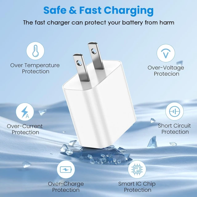 Alt view image 5 of 7 - AirPods Pro 3 Charger Fast Charging,20W USB-C Airpods Power Adapter Wall Charger Plug&6FT USB C to C Charging Cable for AirPods Pro 3(2025),Air-Pods Pro 2,Air-Pods 4/Max 2(2026),iPhone17/16/15