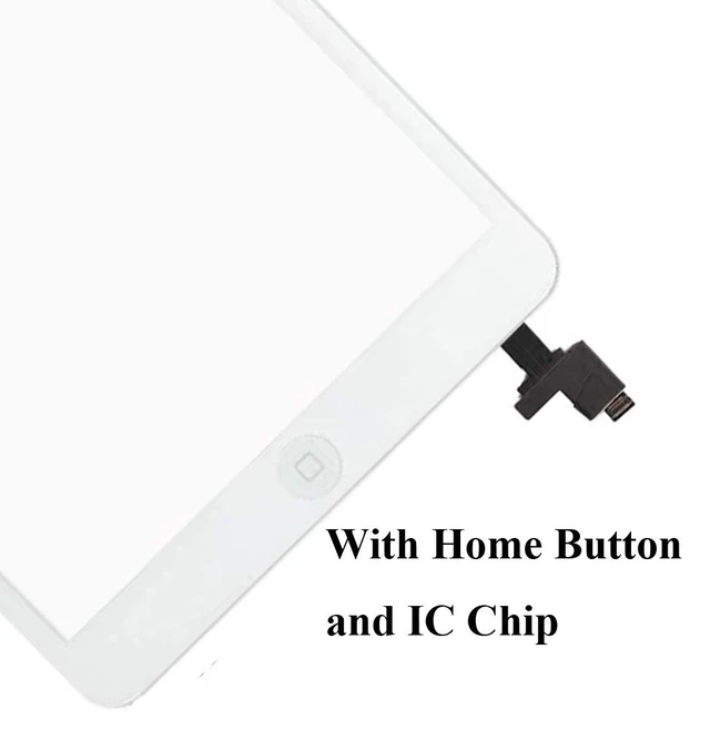 Alt view image 2 of 6 - Dedia Touch Screen Replacement for iPad Mini 1 / iPad Mini2 7.9 Inch,A1432 A1454 A1455 A1489 A1490 Digitizer Glass Assembly with Home Button+Cameral Holder+Pre-Installed Adhesive + Tool Kit(White)