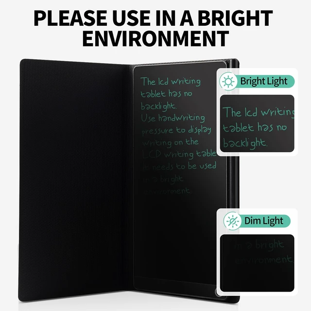 Alt view image 7 of 7 - LCD Writing Tablet for Adult: Mini 6.5 Inch with Cover Case Reusable Drawing Board Erasable Writing Pad Use for Office Study Teaching