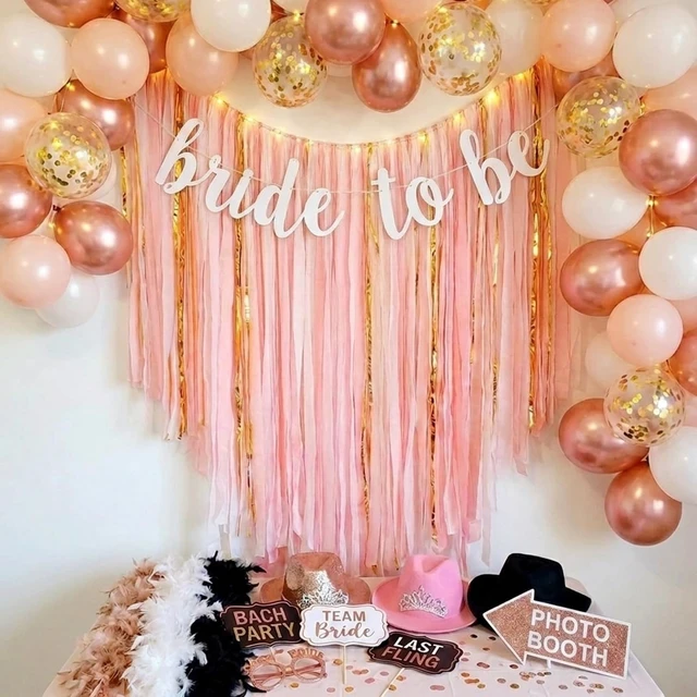 Alt view image 5 of 7 - 5ft Pink & White Party Fringe Backdrop Extra Large, Ready to Hang, High-Density Party Streamer Garland for Baby Showers, Birthdays & Photo Booths
