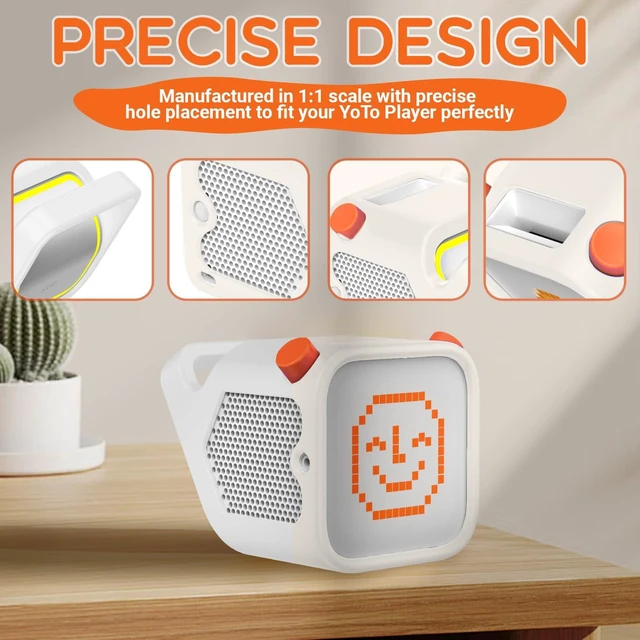 Alt view image 6 of 7 - Silicone Case for Yoto Player (3rd Gen.), Anti-Slip Skin Cover,Ivory White