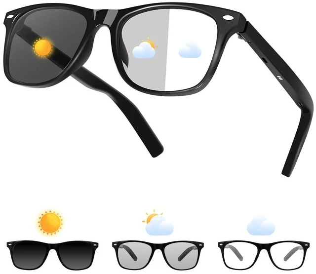 Main image of Smart Glass for Men, Bluetooth Audio Sunglasses Color-Change Lenses Speakers Touch Control Unisex Intelligent for Indoor Outdoor Walking Working