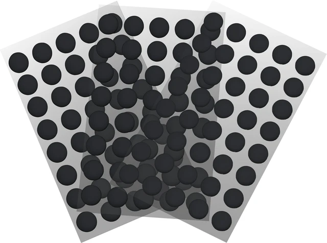 Main image of × WAIZOWL Mouse Skates Dots 160pcs 6.6mm x 0.8mm PTFE/UPE Glide Pads for Gaming Mouse, Shiro Karahuto Washi Options for Speed, Silence, and Control (Washi)