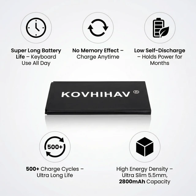 Alt view image 5 of 6 - Replacement Battery for ADT Command Secondary Color Touchscreen Keypad,fits P-504478 2800mAh 3.8V