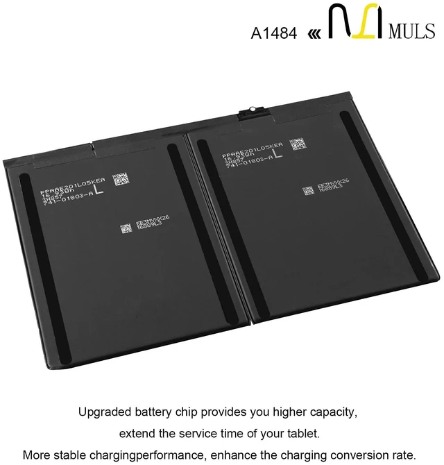 Alt view image 6 of 7 - A1484 A1474 Tablet Battery Replacement for iPad 5th 6th 7th 8th 9th Generation A1822 A1823 A1893 A1954 A2197 A2198 A2270 A2428 A2429 A2430 A2602 A2603 A2604 A1474 A1475 for iPad 5/6/7/8/9/Air 1