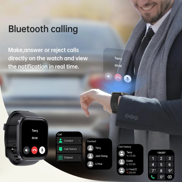Alt view image 2 of 7 - Smart Watch for Men Women, 1.91"HD Smartwatch with Bluetooth Answer/Call 140+ Sport Modes Fitness Tracker, IP68 Waterproof, Sleep,Heart Rate & SpO2 Monitor for Android iPhone