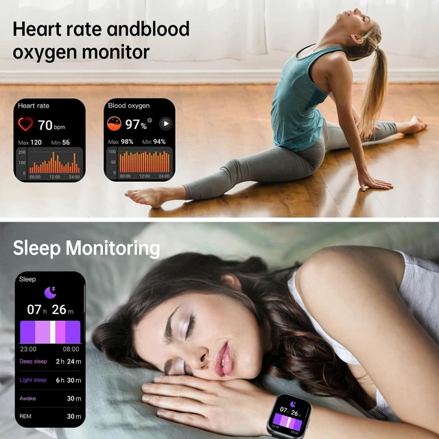 Alt view image 4 of 7 - Smart Watch for Men Women, 1.91"HD Smartwatch with Bluetooth Answer/Call 140+ Sport Modes Fitness Tracker, IP68 Waterproof, Sleep,Heart Rate & SpO2 Monitor for Android iPhone